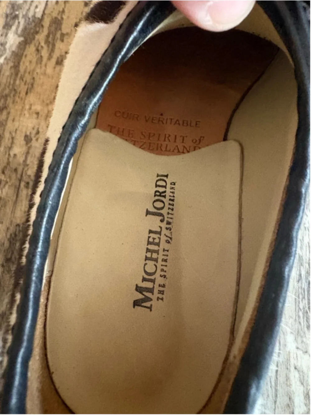 Vintage Michel Jordi Genuine Cowhide Hair-On Hide Oxford Shoes – Size 35
